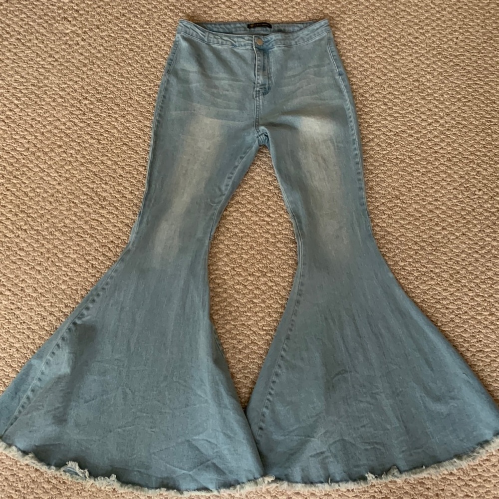 Lil Bees Bohemian “Keep On Truckin” Bell Bottoms